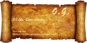 Oláh Gerzson névjegykártya