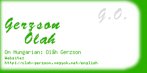 gerzson olah business card
