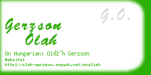 gerzson olah business card